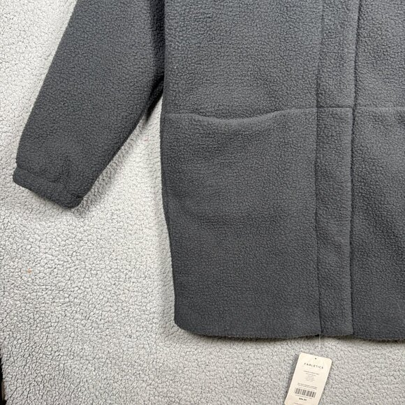 Fabletics Coat Womens Size XL Gray Lennon Fleece Relaxed Fit Cozy Pockets NEW - Picture 3 of 11